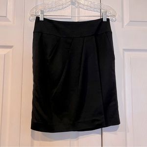 🍋 Banana Republic Stretch Black Lined Faux Wrap Pencil Skirt - Size 2